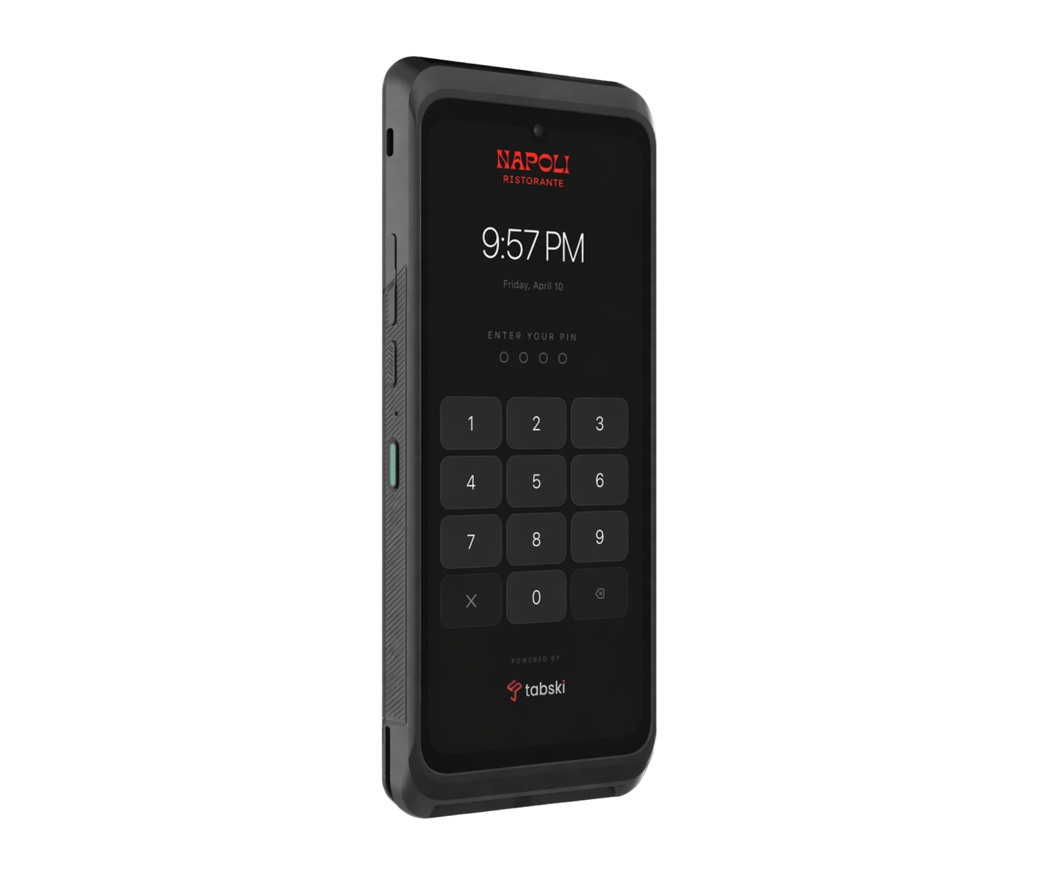 Tabski Server Handheld login screen