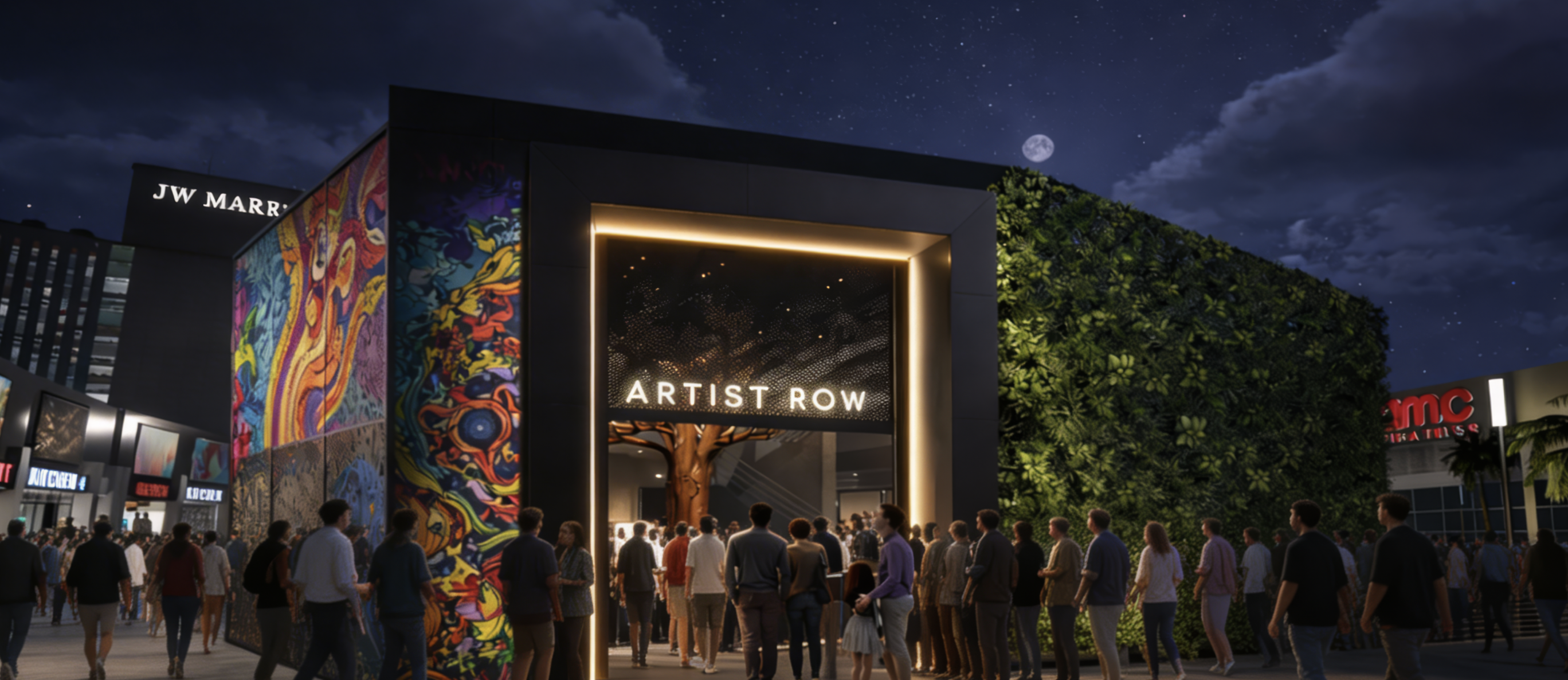 Artist Row culinary and culture destination in Anaheim, CA