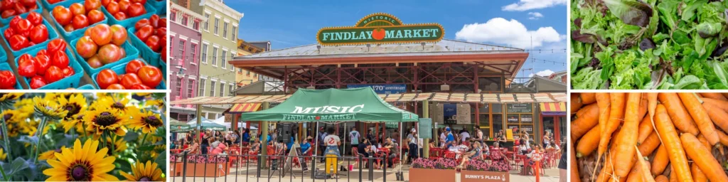 Findlay Market sign and Market House in Over-the-Rhine, Cincinnati