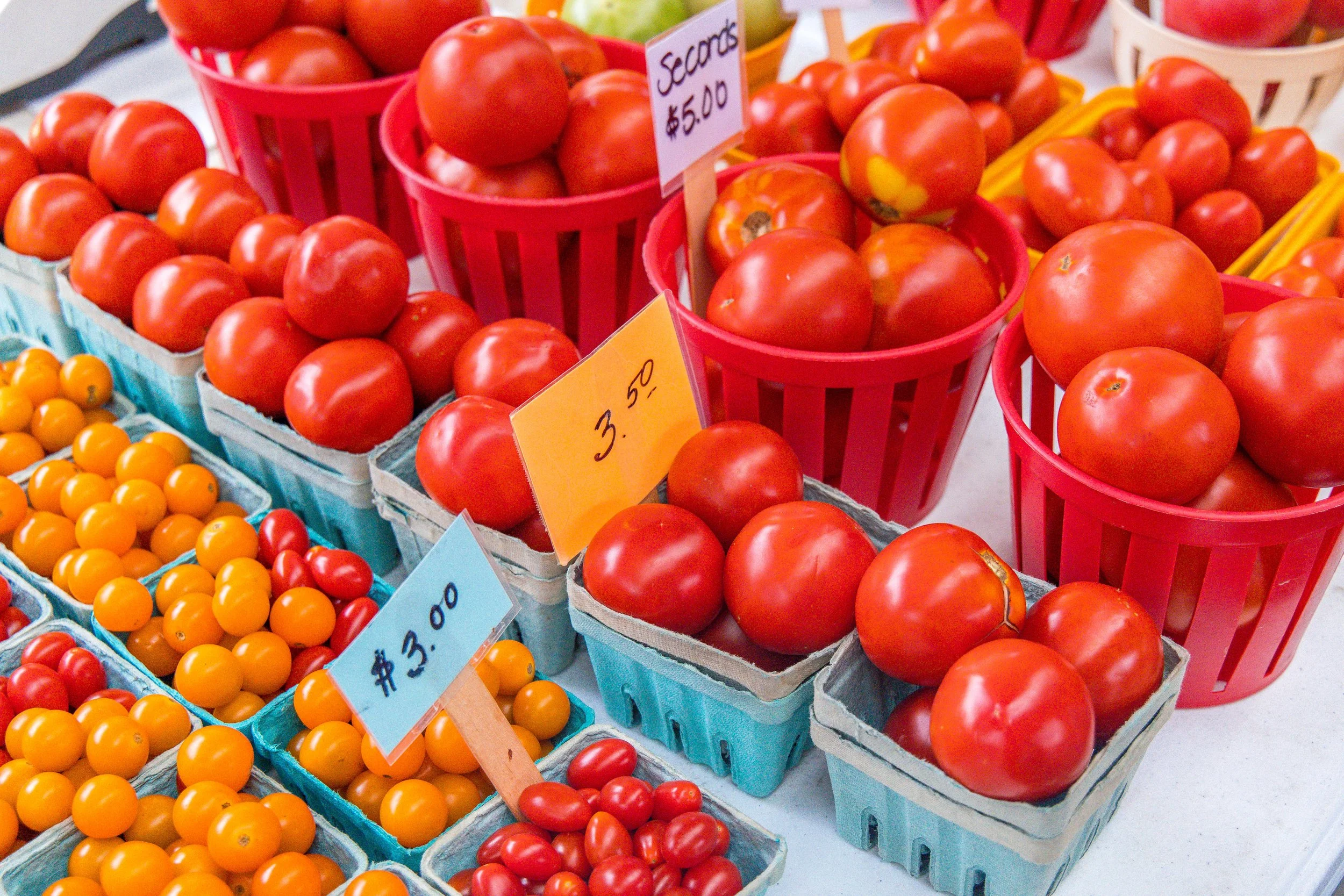 Fresh tomatoes for sale at Findlay Market