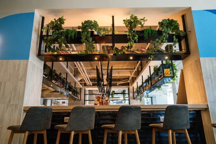 Bar seating at The Bar at UPSIDE on Moore in Rosslyn
